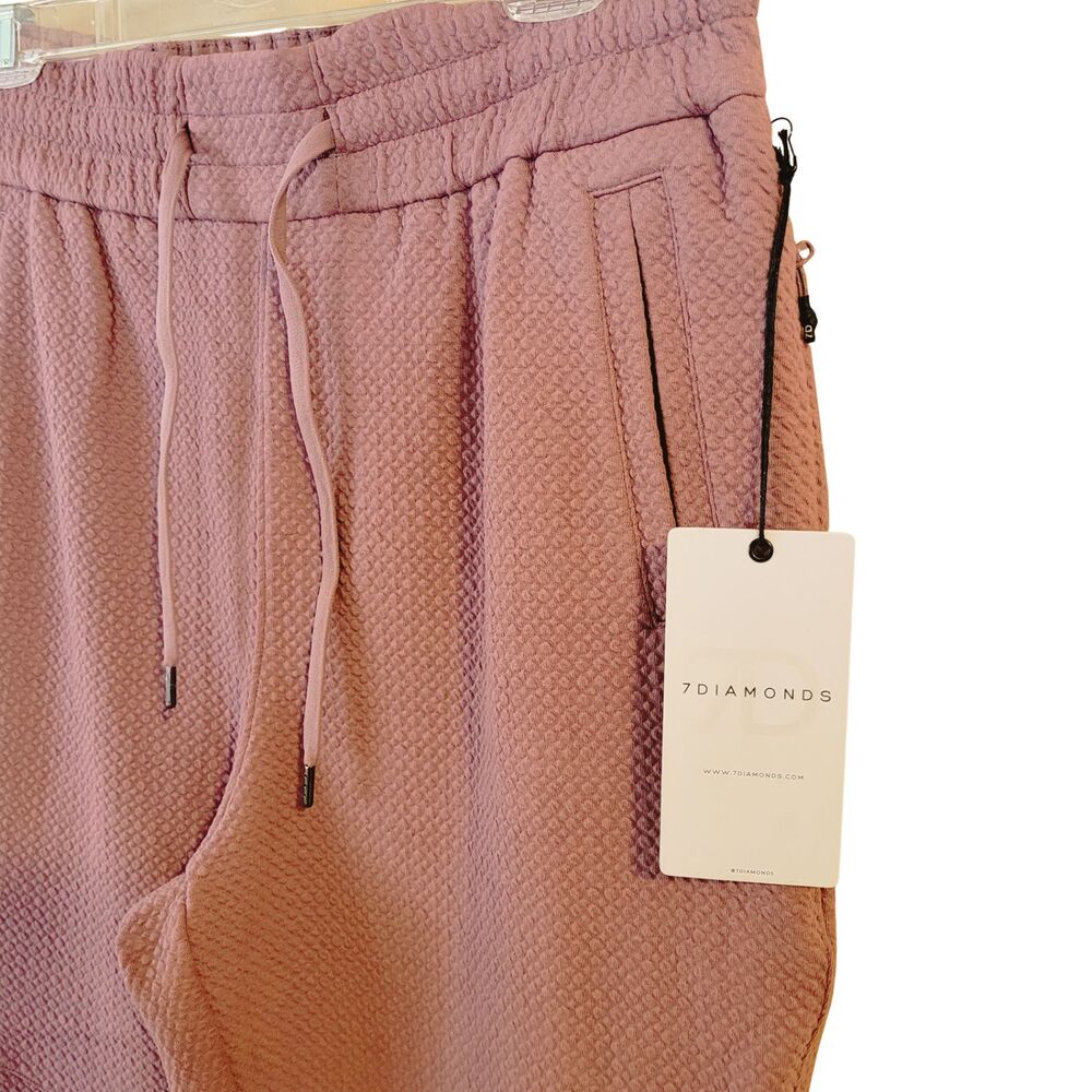 7Diamonds Slim Women's Jogger Mauve  Leisure wear Knit Texture Breathable Fabric - Picture 5 of 8